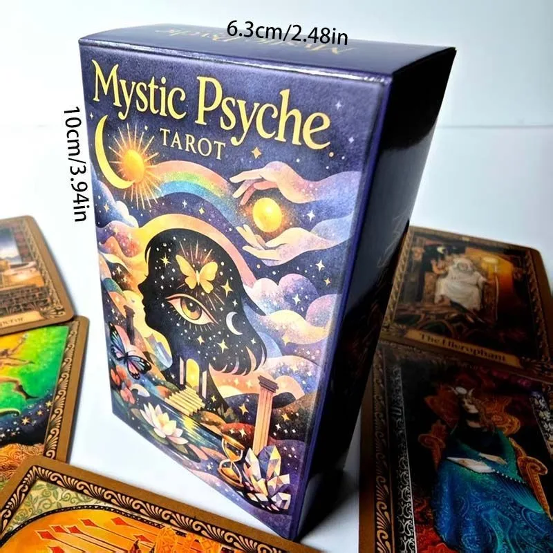 Mystic Psyche Tarot Deck – 78-Card Set for Intuitive Wisdom, Spiritual Growth, and Archetypal Exploration