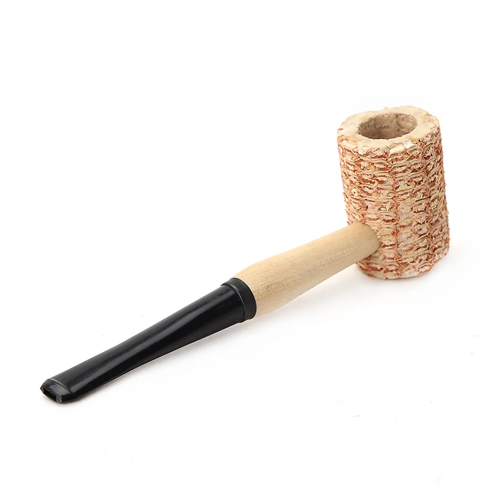 JIBILL corncob pipe corn pipe tobacco pipe length 155mm bowl diameter 18mm disposable pipe straight handle smoking pipe