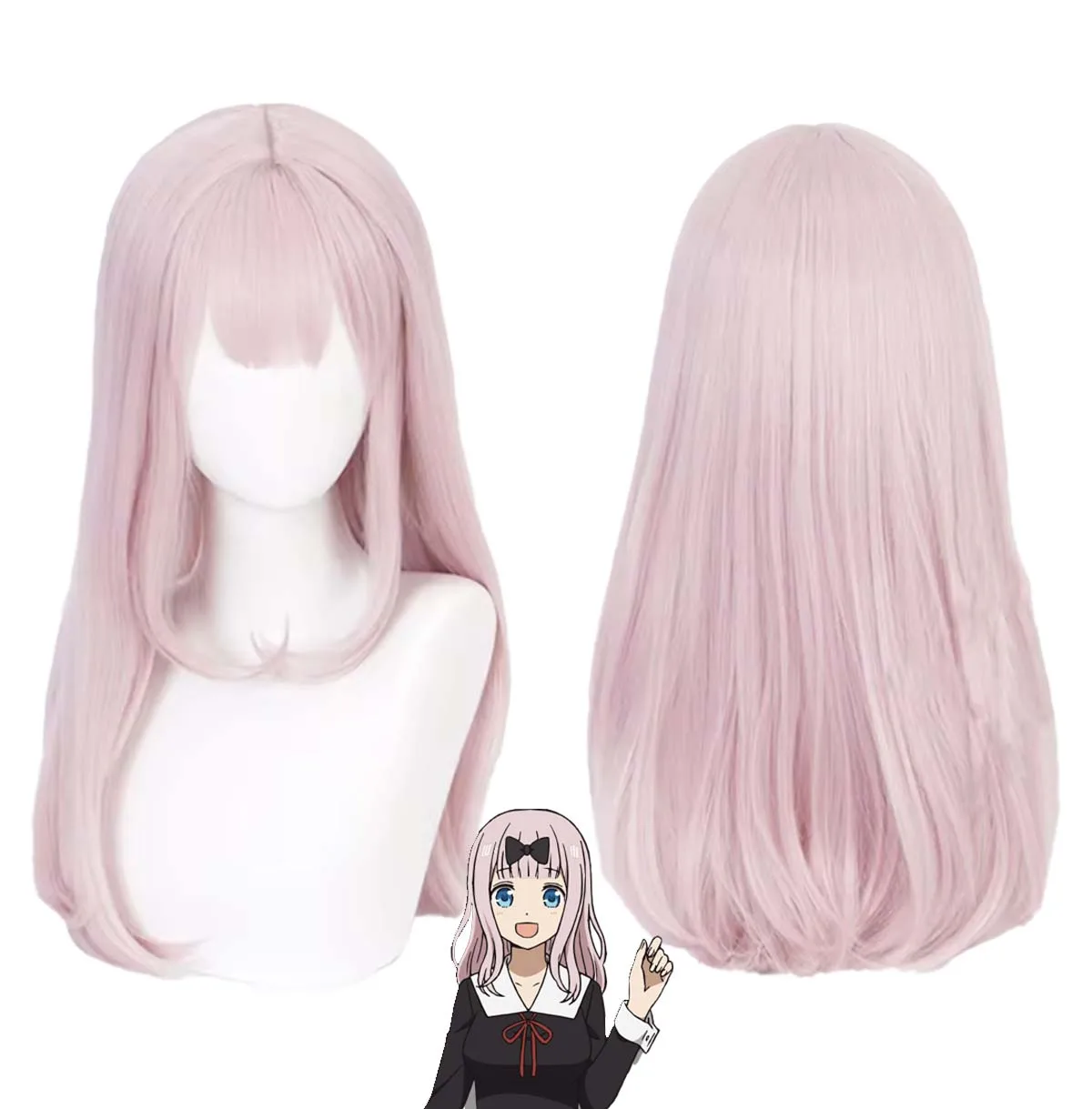 

Хэллоуин Аниме Любовь - это война Фудзивара Чика Розовый парик