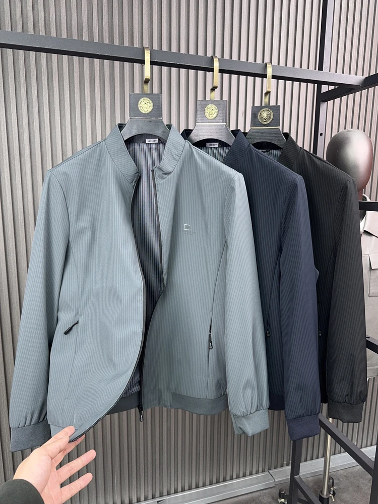 

Pampa & SVIP Высококачественная мужская модная весенняя повседневная куртка в полоску с 3D индивидуальным принтом