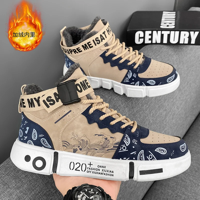 Мужские утепленные зимние ботинки 2025 года, на подкладке из искусственного меха и противоскользящие, идеально подходят для дневных ветерантов, катания на лыжах или сноуборде