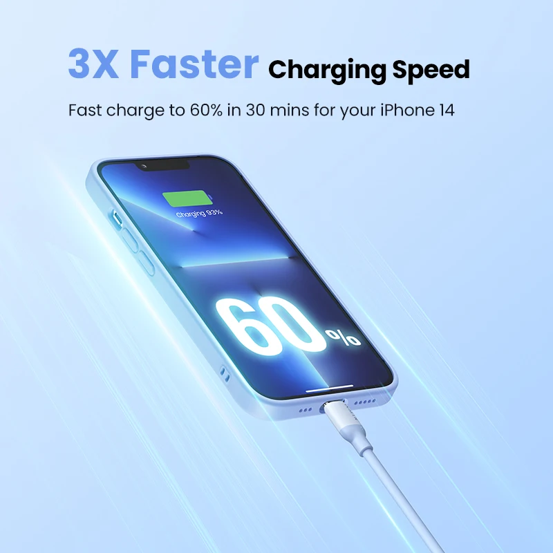 UGREEN MFi silikonowy kabel USB C do błyskawicy 20W PD dla iPhone 14 13 12 Pro Max szybkie ładowanie dla telefonu typu C kabel — zdjęcie produktu 2