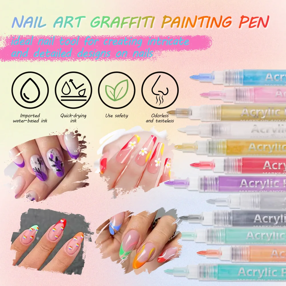 Kolinsky Acryl Nail Art Pen Set profession elle Marker für Nagel design DIY Dekoration Graffiti Pen Maniküre Zubehör und Werkzeuge