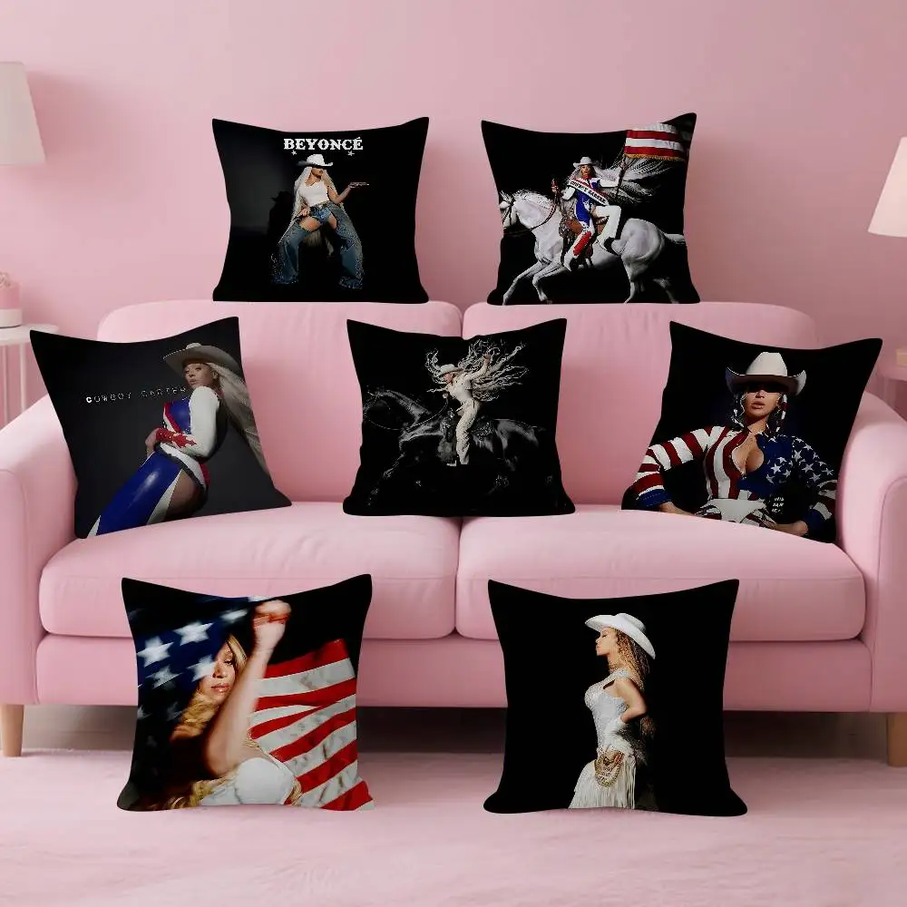 B-Beyonce Cowboy Singer Personalized Pillow Dust Cover Bedroom Kids Party Decoration Pillowcase Birthday Children Gift
