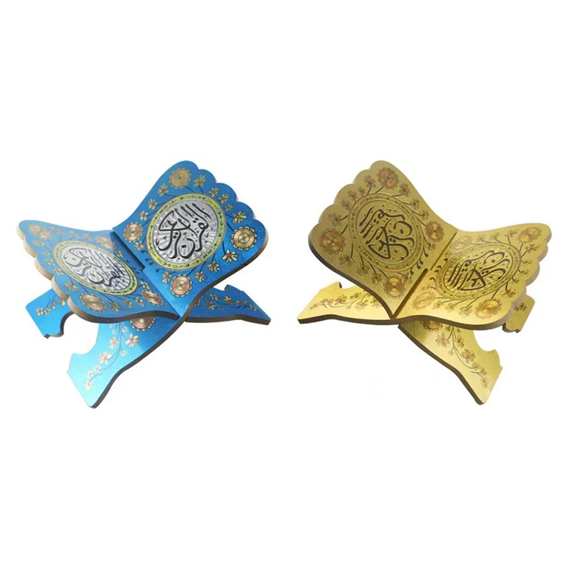 AB45 Eid Islamic Bookshelf Bible Stand Scripture Bible Bookshelf Display Stand Islamic Home Decor