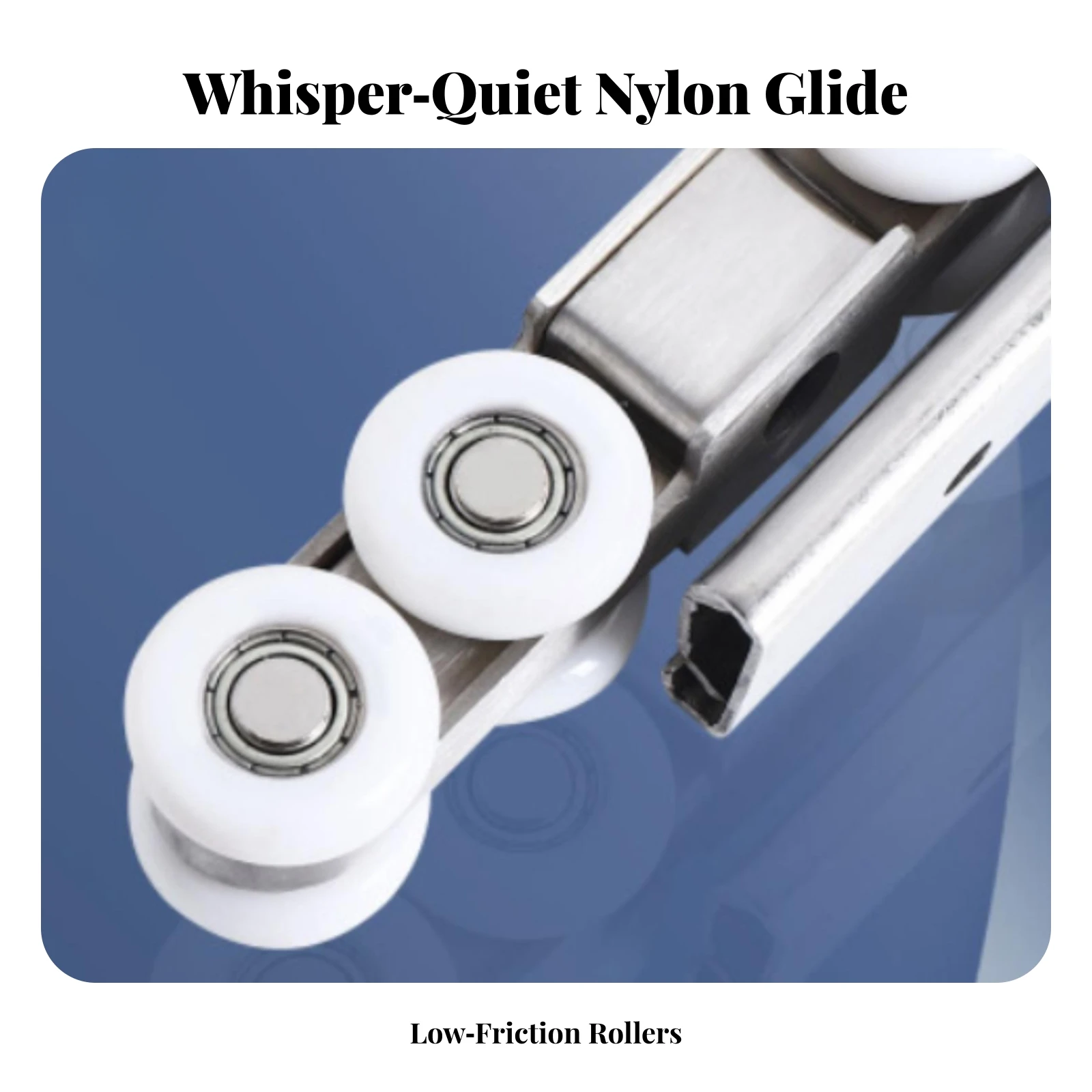 Sliding Door Roller Assembly Smooth-Glide Sliding Door Roller with Nylon Wheels Hardware Quiet Low-Friction for DIYers