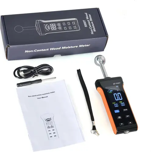 BT-5000T Pinless Wood Moisture Meter - Non-Contact Digital Humidity Sensor for Wood & Wall, 20-40mm Depth - Image 8