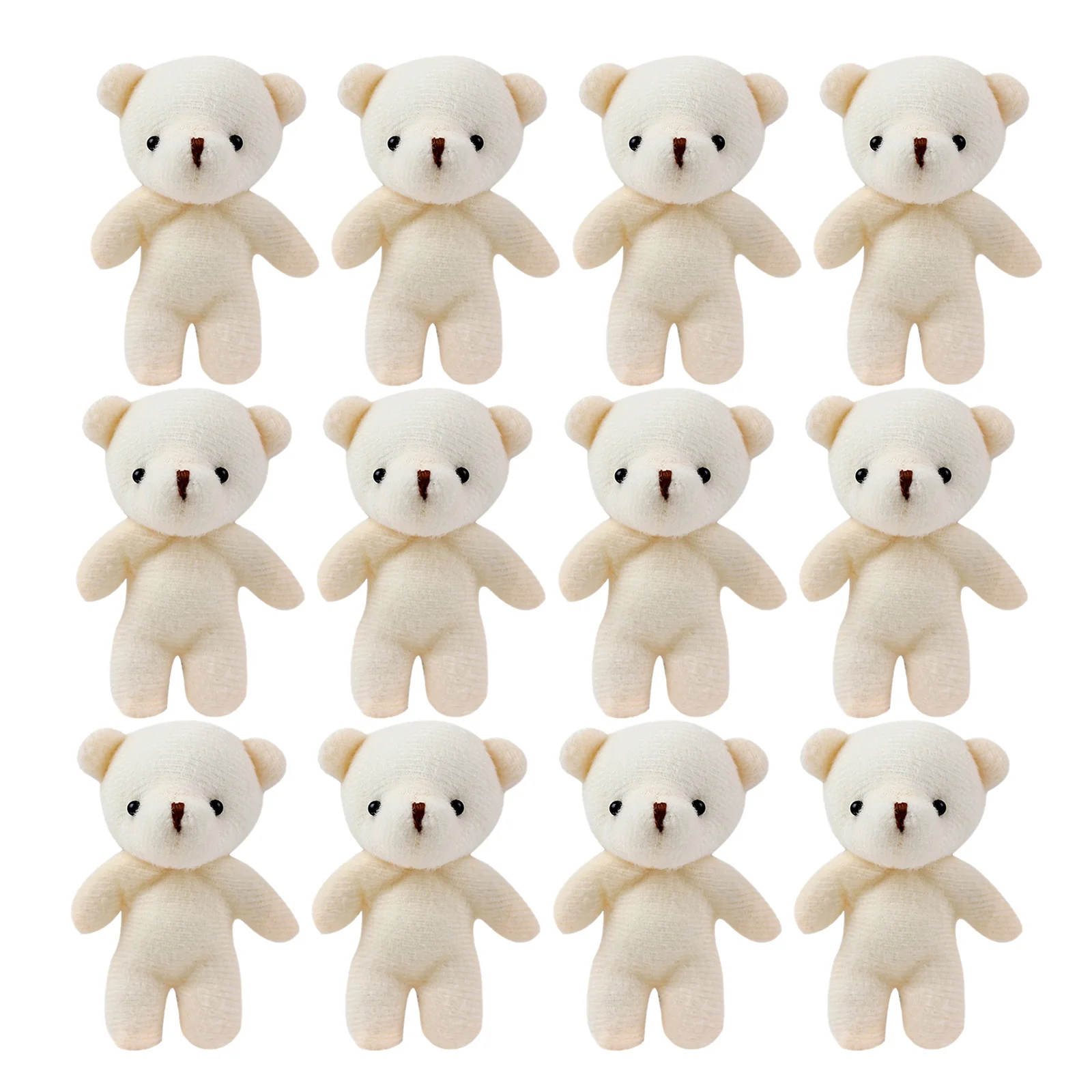 20 pçs adorável mini urso de pelúcia animal chaveiro pingente saco mochila pendurado encantos para presentes decoração ursos em massa animais de pelúcia