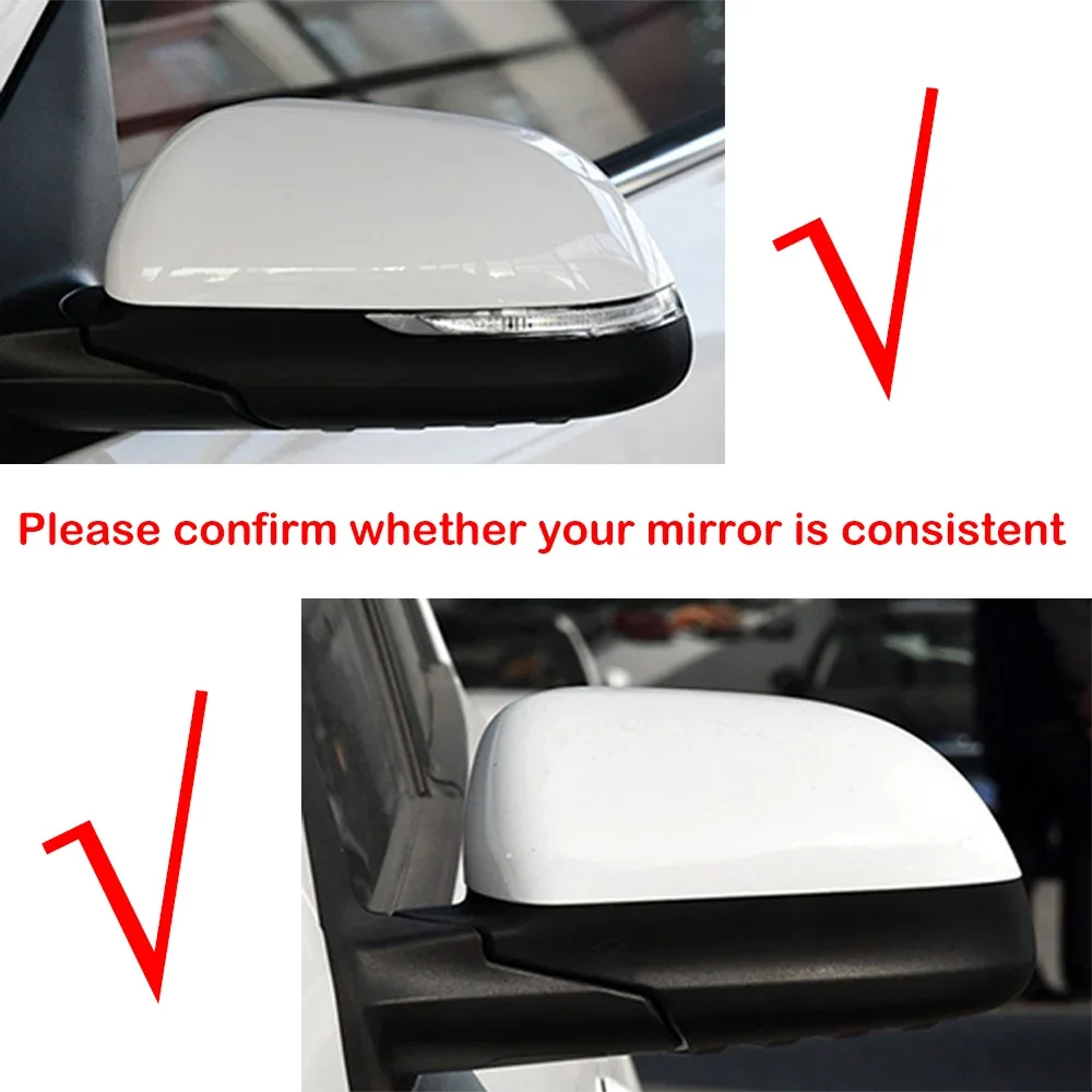 For KIA K2 KX CROSS 2017-2020 Car Sticker Rearview Side Mirror Cover Wing Cap Exterior Door Rear View Case Trim ABS Carbon Look