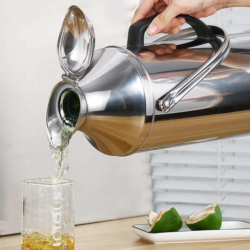 

Большая термобутылка из нержавеющей стали с внутренней стеклянной колбой для горячей воды, для домашнего использования, синяя, для любителей активного отдыха