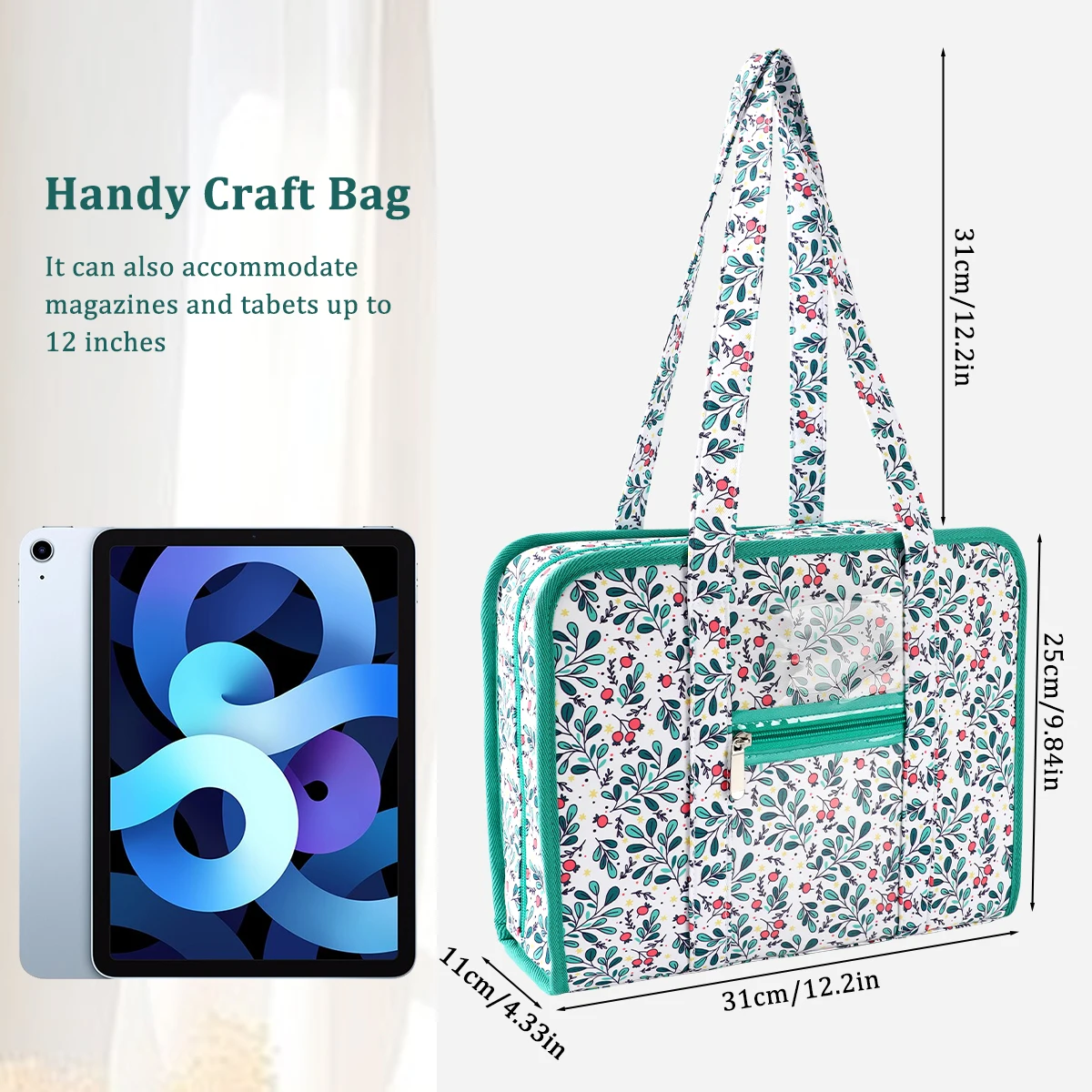 Embroidery Tools Kit Storage Bag Large Capacity Cross Stitch Thread Sewing Tool Accessories Organizer Bag Portable Travel Tote view 6