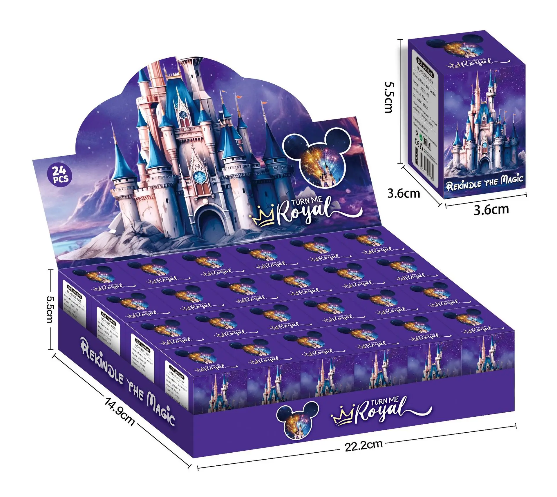 

New Cross Border Disney Series 24 Small Box Blind Box Toy Exquisite Doll Keychain Pendant Children'S Small Gift Blind Box Handma