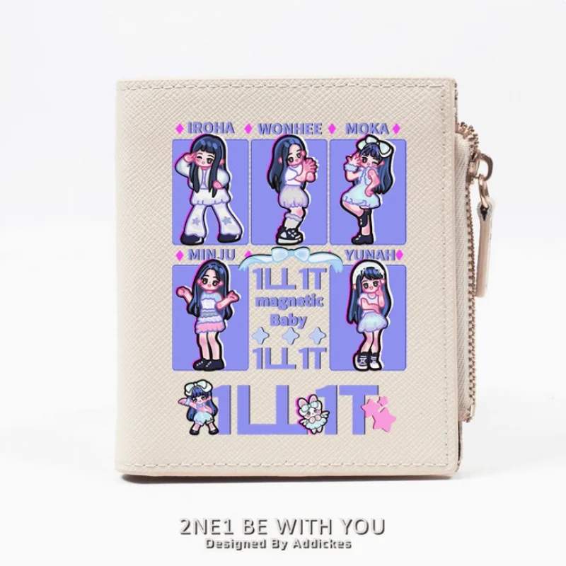 

Anime Kpop Singer ILLIT Zipper Fashion Wallets PU Purse Card Holder Money Bag Gift B1319 Cosplay