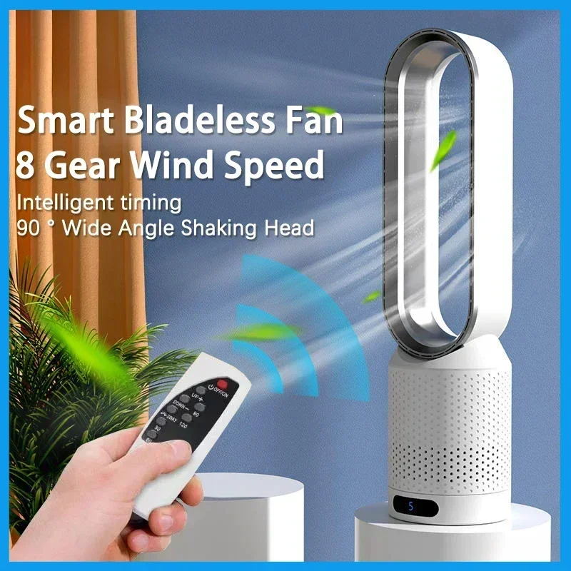 

2024 Air Purification Circulation Bladeless Ultra-Quiet Dormitory Desk Floor Electric Fan Tower Bladeless Room