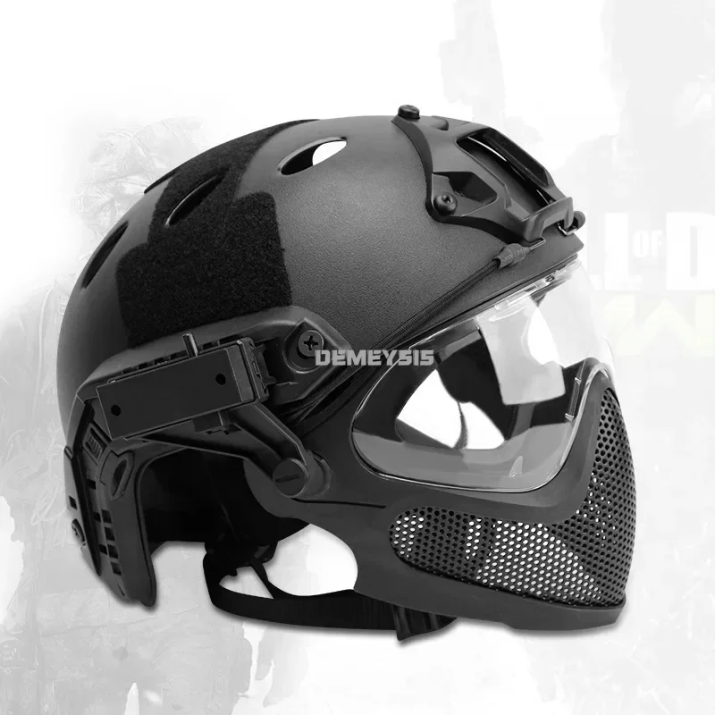 Casco táctico FAST con máscara y gafas protectoras para airsoft - imagen 5