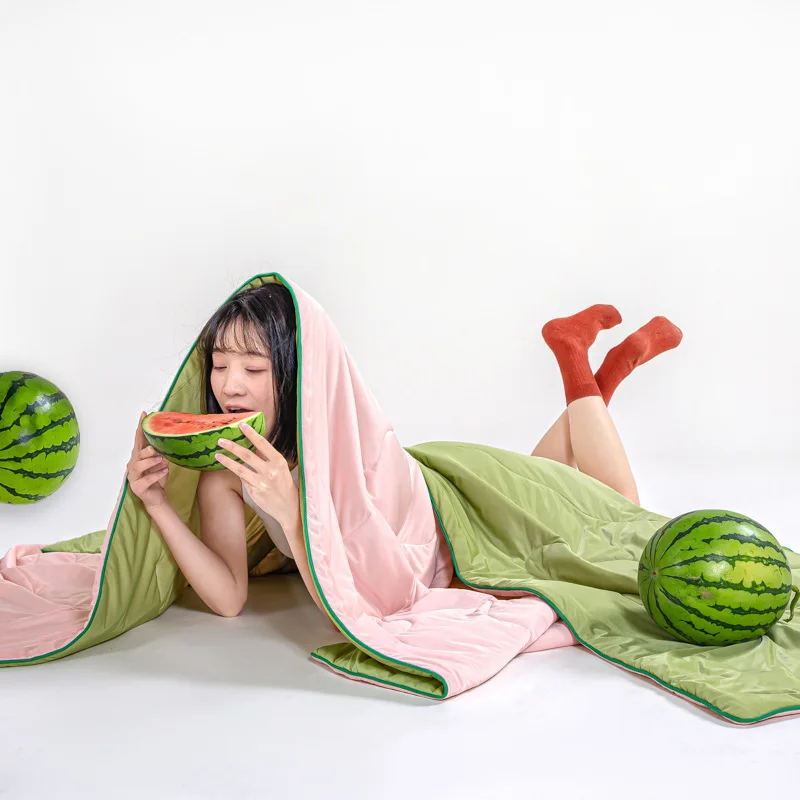 

A-class mother and baby grade watermelon frozen, cool in summer, cool in summer, ice silk air conditioning sheets, double sheets