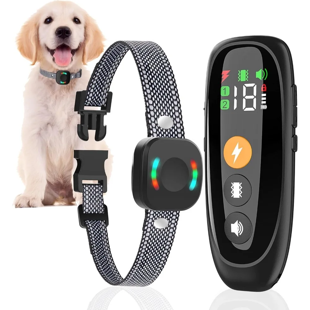 2800FT Remote Dog Training Collar Electric Rechargeable Waterproof Collar with 4 training modes Shock for All Size Dogs