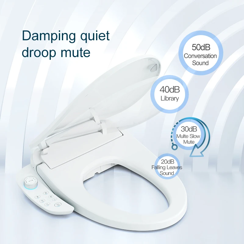 shaped Instant Heating Smart Toilet Seat Multiple Washing Warm Air Drying Electronic Smart Toilet Cover view 4