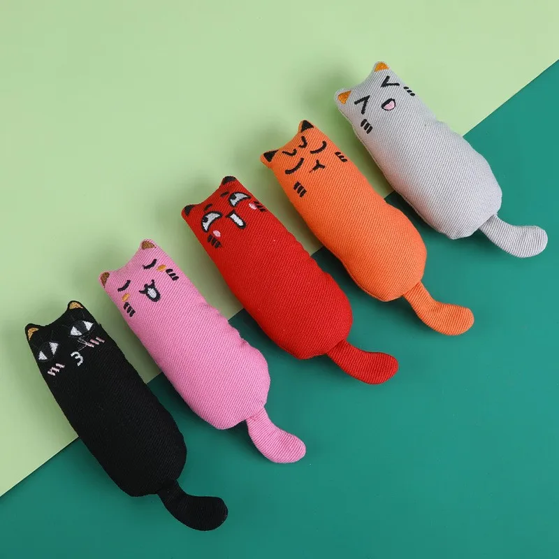 Funny Interactive Cat Toy Pet Kitten Chewing Teeth Grinding Catnip Toys Bite Resistant Catnip Toy Playing Pillow Pet Accessories