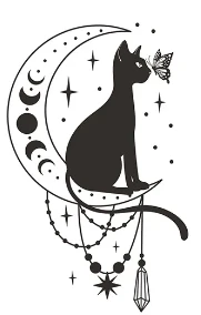 1 pc pretty Cartoon Cat Butterfly Moon with star Wall Sticker Vinyl Art Home Decor For Kids Room Living Room Home Decor