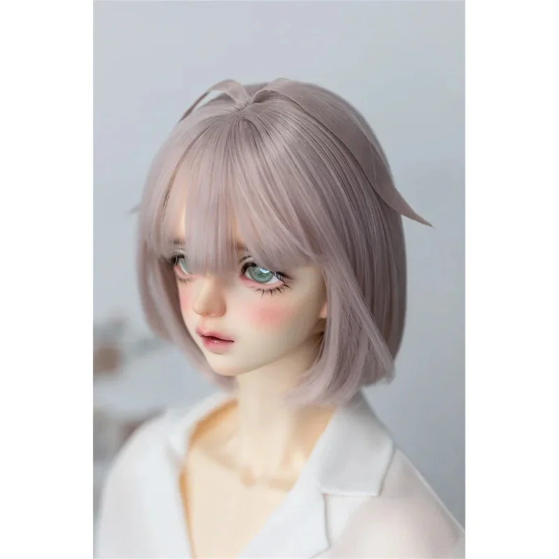 Kleine Engel Schattig Kapsel Spot Voorraad 1/3 1/4 1/6 Kort Styling Haarpruik Zachte Meisjes Wit Paars BJD Pop Accessoires XC