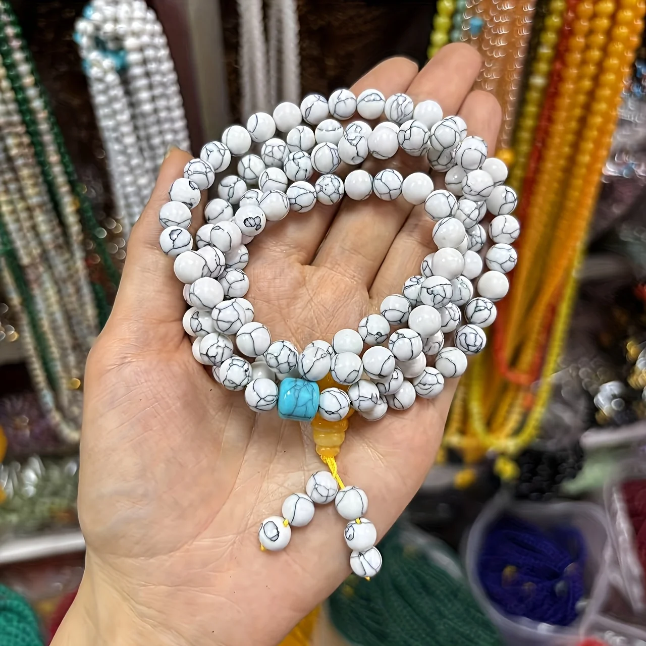 

108-Piece Shoushan Stone Fashion Jewelry Set Multi-Layer Bracelet And Necklace Sweater Chain High-End Accessory Trendy