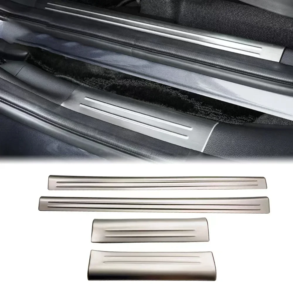

For Honda HRV HR-V Vezel 2021 2022 Stainless Steel Inner Door Sill Scuff Plate Cover Trim Welcome Pedal Threshold car stickers