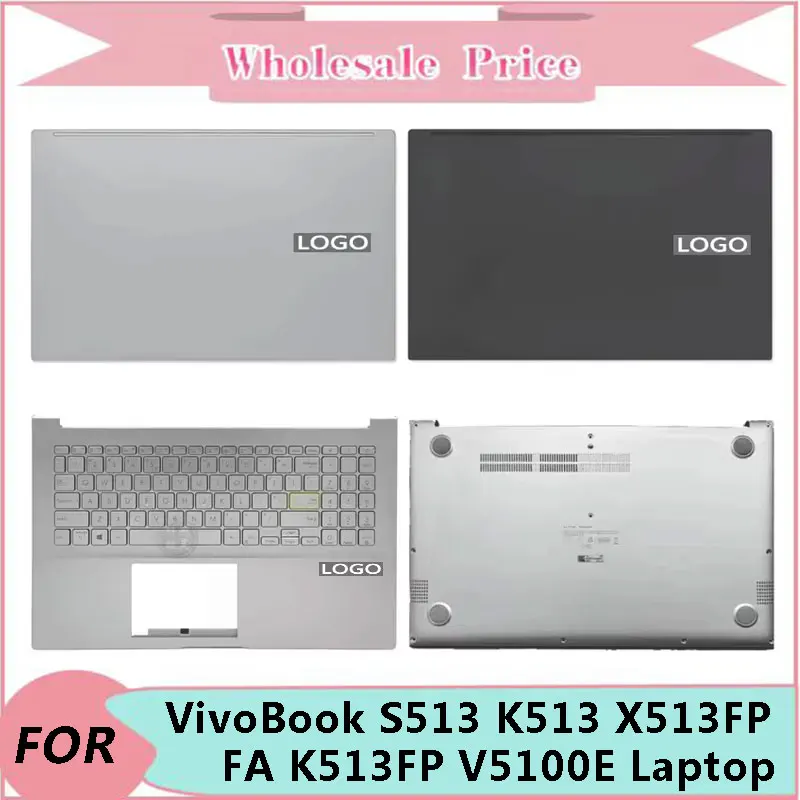 

New For Asus VivoBook S513 K513 X513FP FA K513FP V5100E Laptop LCD Back Cover Front Bezel Upper Palmrest Bottom Case Keyboard