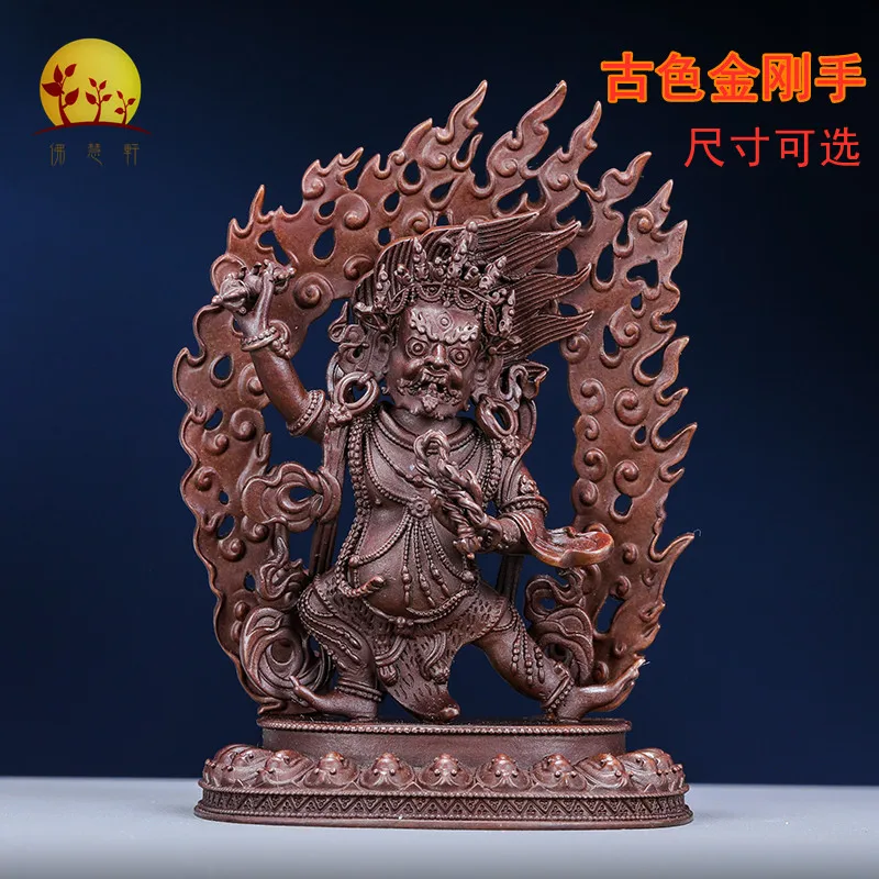 Vajra Hand Buddha Statue ornament made of pure copper, imitating ancient bronze Buddha statues, reaching a great momentum of 2 i