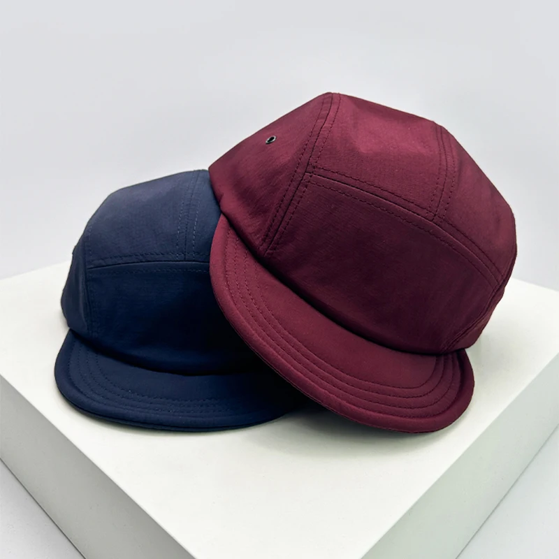 New Unisex Retro Quick Drying Solid Short Eaves Baseball Hats Simple Breathable Sport Sunshade Peaked Caps Versatile Fashion ins