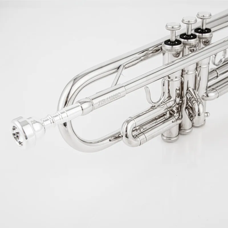 JUPITER quality  Bb Trumpet B Flat Brass Silver Plated Professional Trumpet Musical Instruments with Leather Case