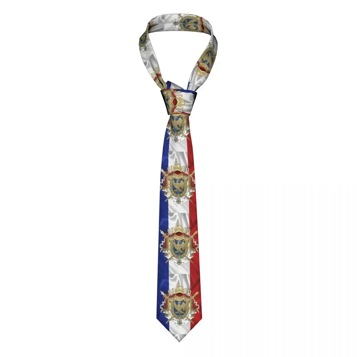 Greater Coat Of Arms Of The First French Empire Necktie Men's Customized Silk Flag of France Neck Tie for Business