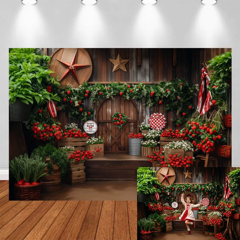 

LS Photography Background Bohemian Log Cabin Door Star Flower Boxes Green Plant Decor Adult Kids Portrait Photo Backdrop Studio