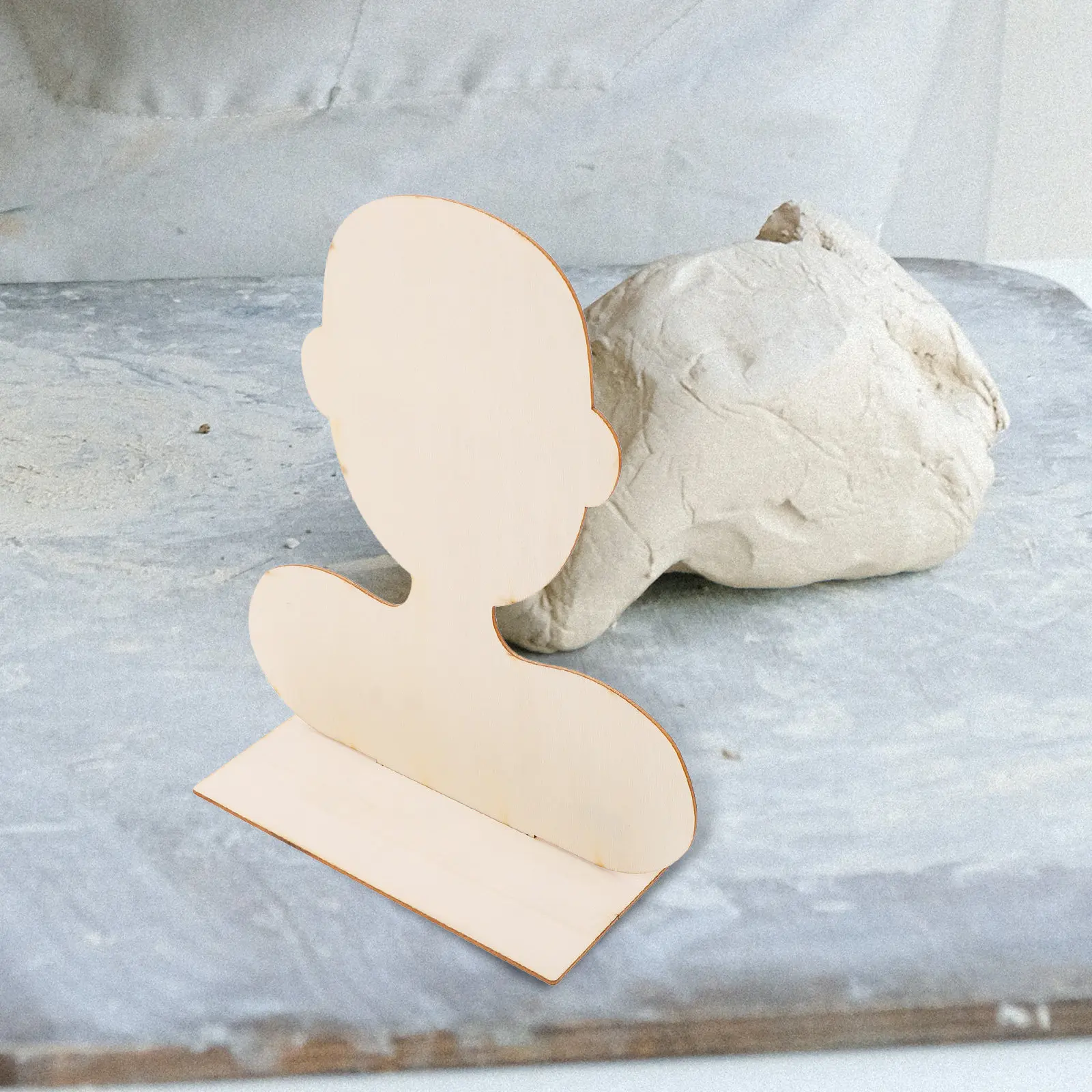 

Wooden Portrait Clay Board Natural White Blank Wood DIY Crafting Board for Pottery Clay 3D Portrait Art Supplies