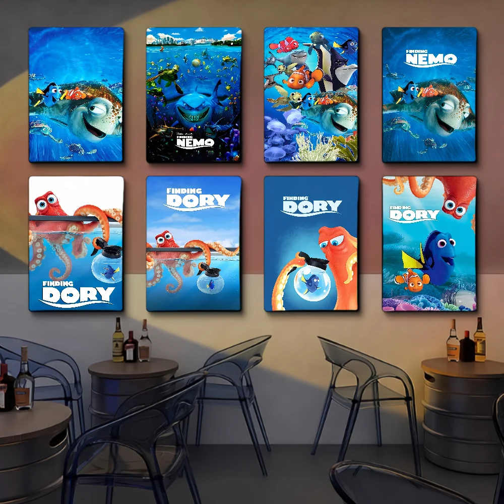 Finding Dory Anime Posters Sticky Decoracion Painting Wall Art White Kraft Paper Wall Decor