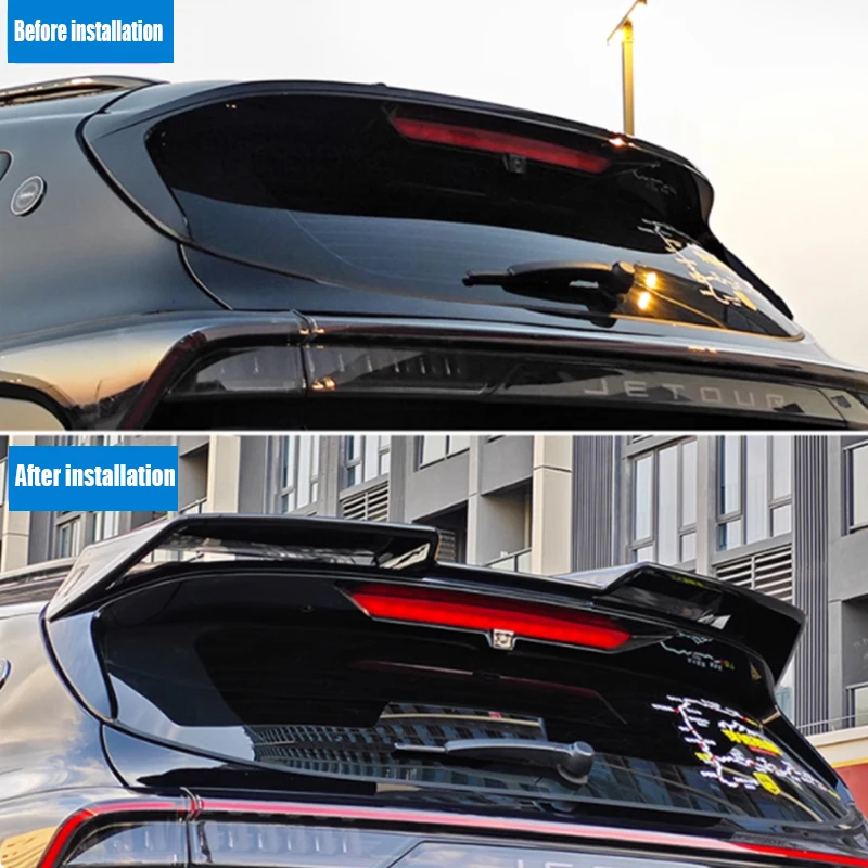 For Jetour X70 PLUS 2021 2022 2023 2024 2025 Car rear spoiler Black Warrior sport tail wing exterior modification parts view 5