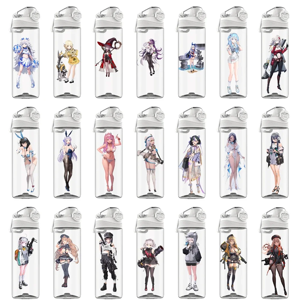 

620ML Cartoon NIKKE Goddess of Victory Transparent Bottle Cartoon Outdoor Sports Drinking Portable Water Cup Student Gifts