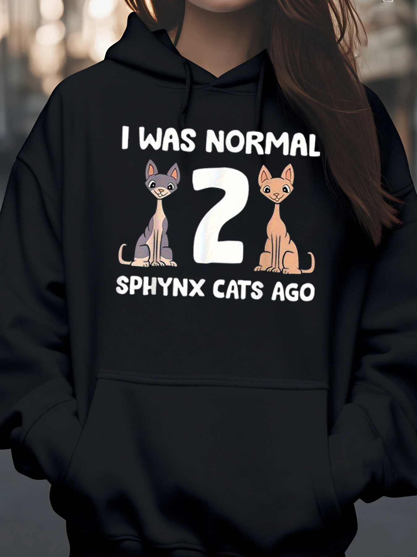 

Толстовка с капюшоном Sphynx Cats I Was Normal 2, толстовка с капюшоном для любителей кошек, повседневная одежда для женщин и мужчин
