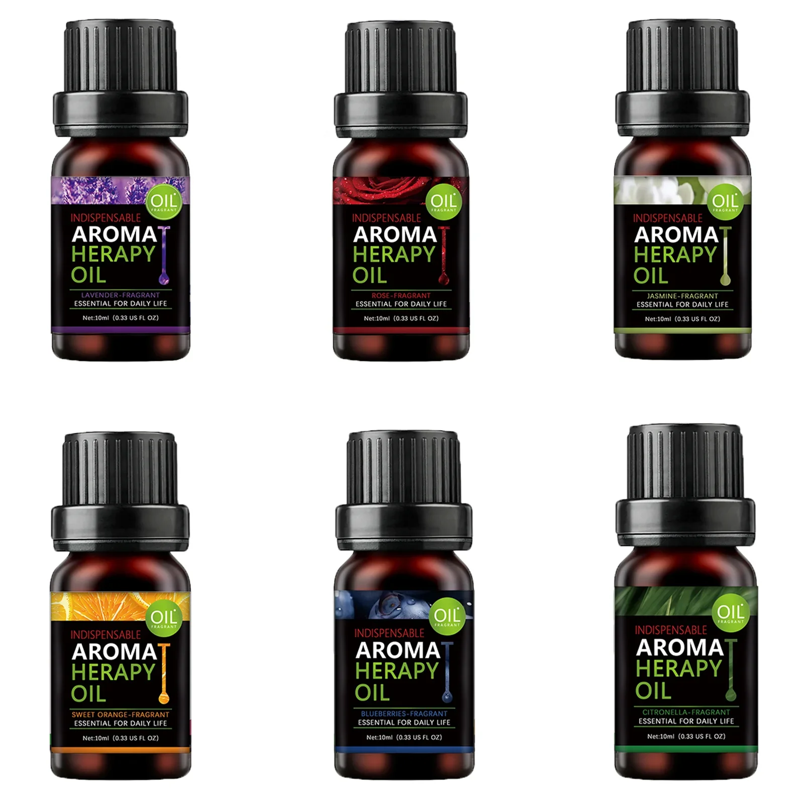 Difusor de aceite para liberar estrés, té verde no irritante, aceite difusor Soluble en agua, aceites esenciales de múltiples aromas para dormitorio