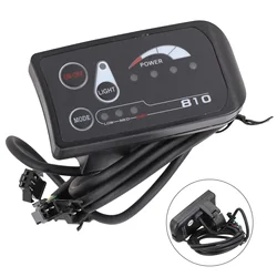 Electric Bicycle E-Bike 24V/36V/48V 810 LED Display Controller Plastic Panel Electric Bicycle LED Battery Display Instrument