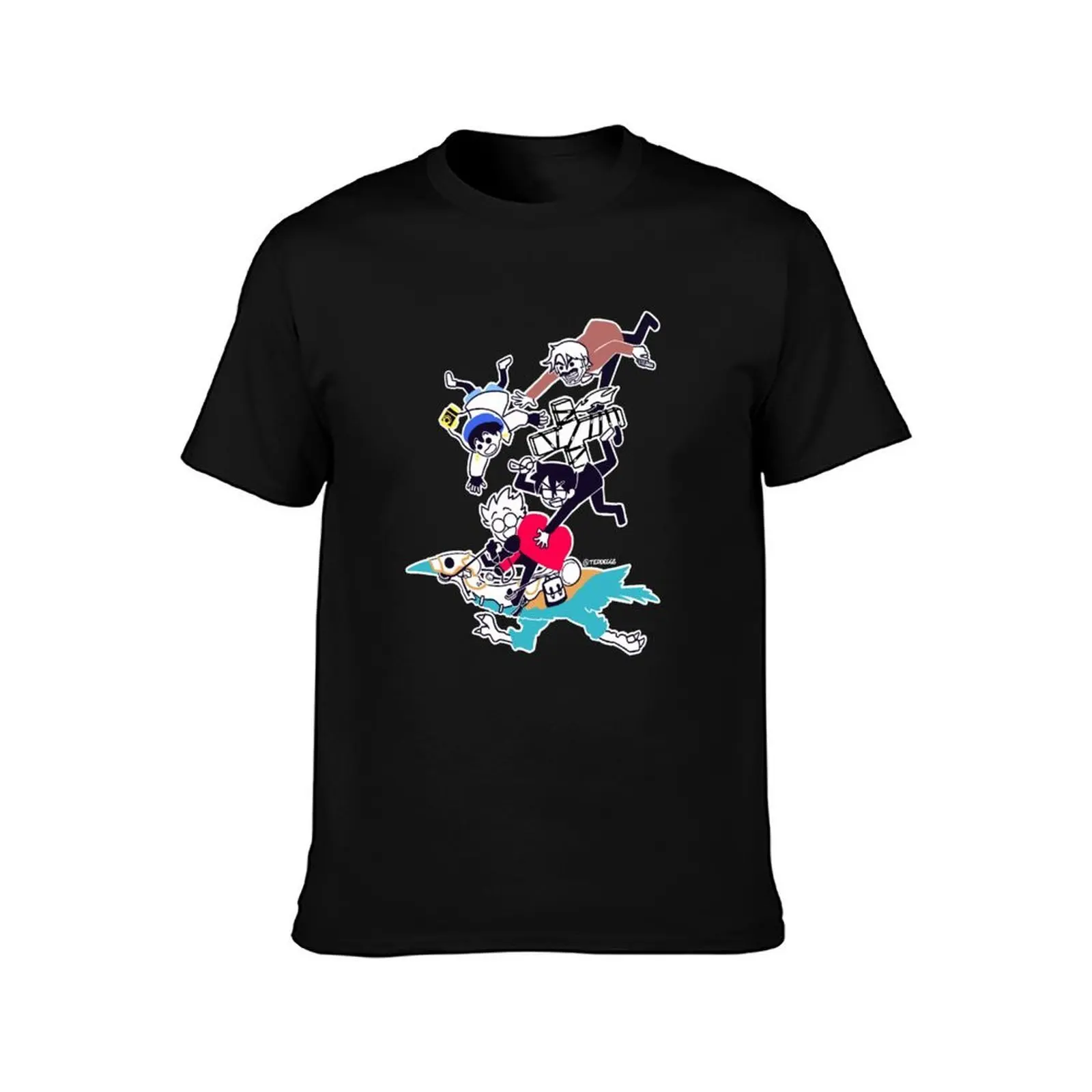 TINY STAMPEDE!! T-Shirt, Summer Casual Cotton Tee, Oversized Streetwear Tops, Vintage Graphic Print, Loose Fit Short Sleeve