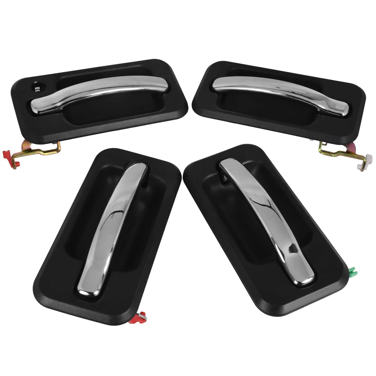 Front Rear Left Right Exterior Door Handle with Key Hole For 2003-2009 Hummer H2, 25845866 ,15104791 ,25845864 ,25845865
