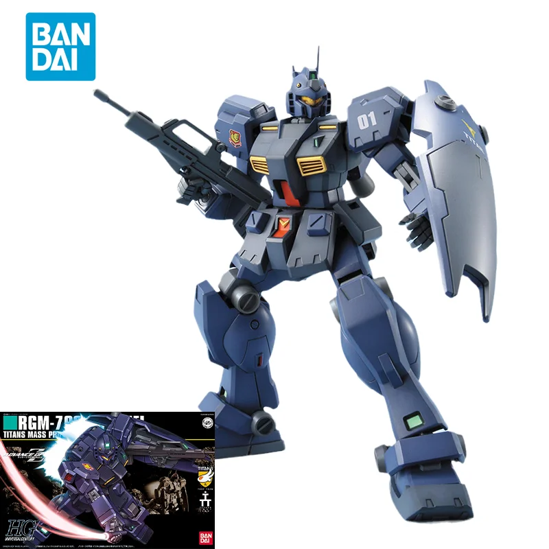 

Bandai Original GUNDAM Anime Model HGUC 1/144 GM Quel RGM-79Q Action Figure Assembly Model Toys Collectible Gifts for Children