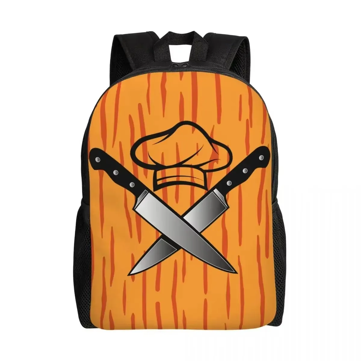 

Chef Cooking Pirate Skull Cross Knife Travel Backpack Women Men School Computer Bookbag College Student Daypack Bags