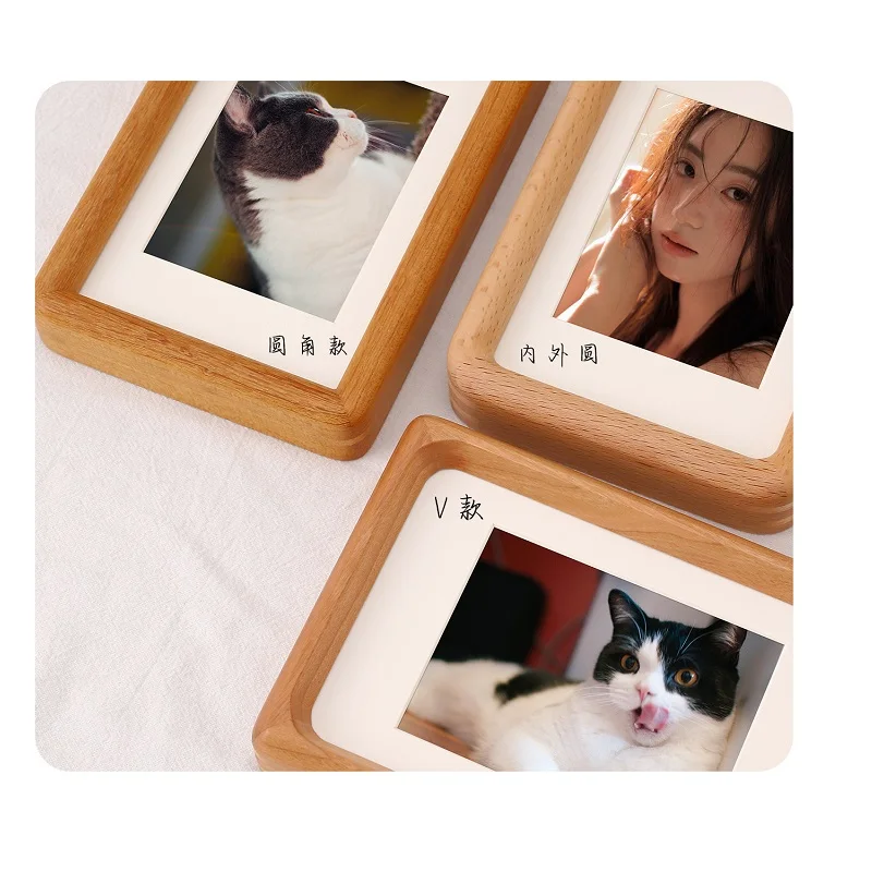 Solid Wood Photo Frame Walnut Wood Tabletop Frame, 6-Inch A4 Picture Frame, High-Quality Teak Design Home Decor