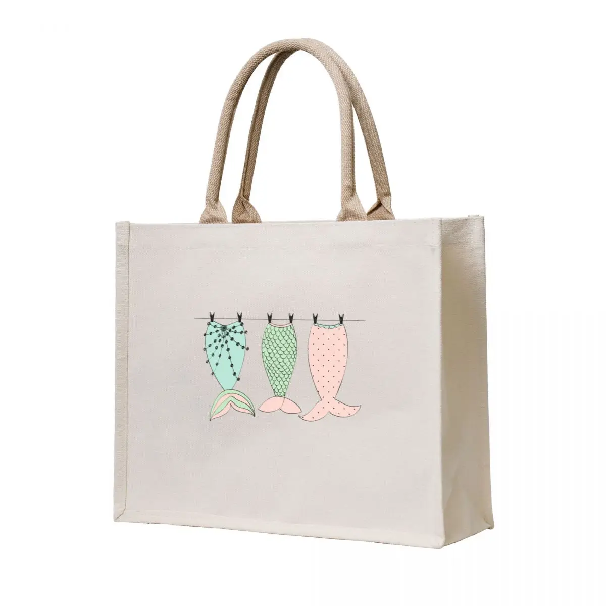 Cute mermaid tails Tote Bag Women's handbag bag for beach shopping bag Women's shopping