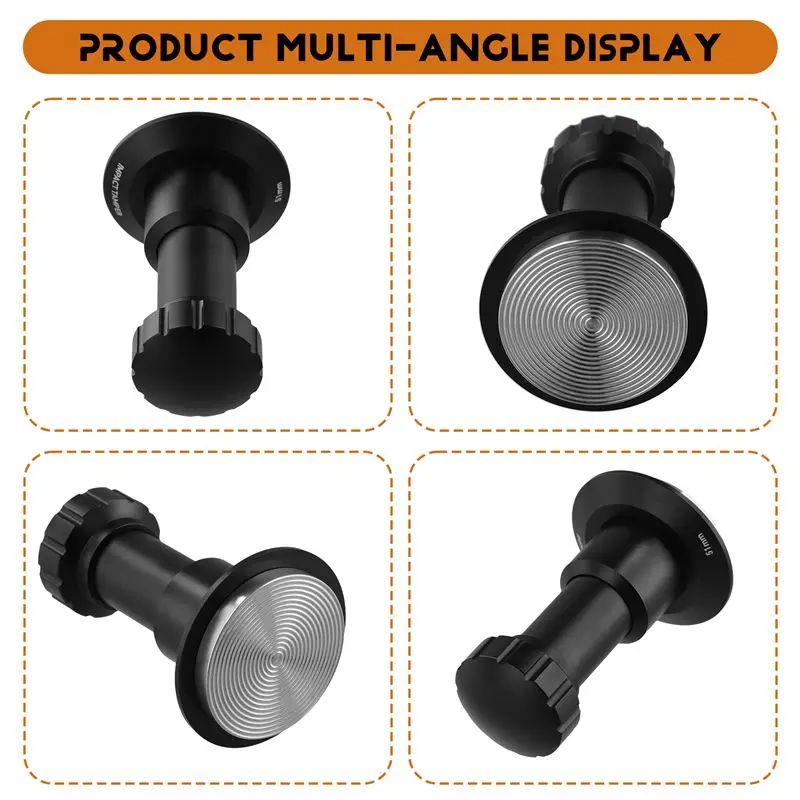 ABLQ Elastic Coffee Tamper Espresso Machine Balanced Spring Filling Powder Hammer Press Rebound Coffee Impact Powder Hammer