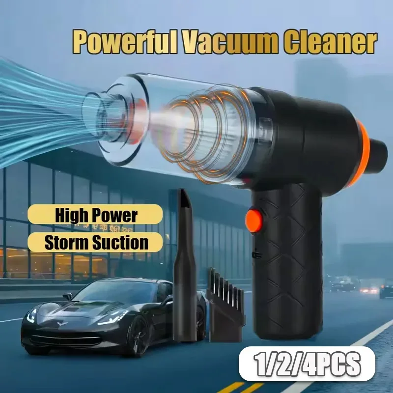 1/2/4PCS Car Vacuum Portable Small Vacuum Cleaner for Multi Purpose Vehicles Small Household Pump Handheld Car Vacuum Cleaner