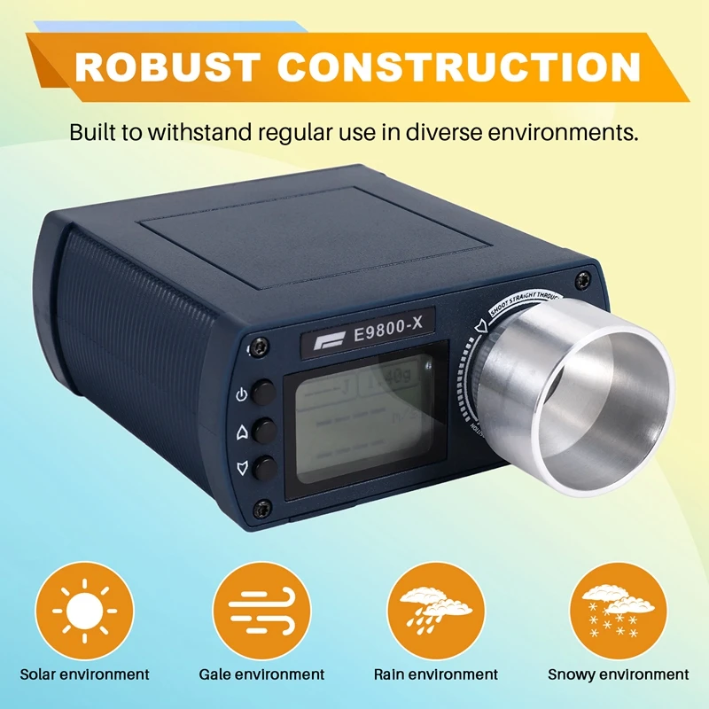 New-E9800-X Speed Tester Lcd Screen Chronograph FPS High-Power For Hunting Chronoscope Speed Tester