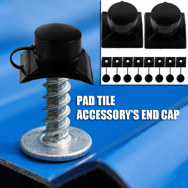 

200 Pcs Tile Screw Cap Flashing Fixing End with Drill Tail Screws Installation Windproof for Installation Plastic Accessory Pad
